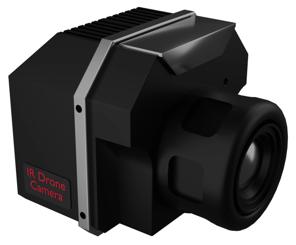 Rendu 3D d'un capteur thermique que j'ai réalisé sur Blender.